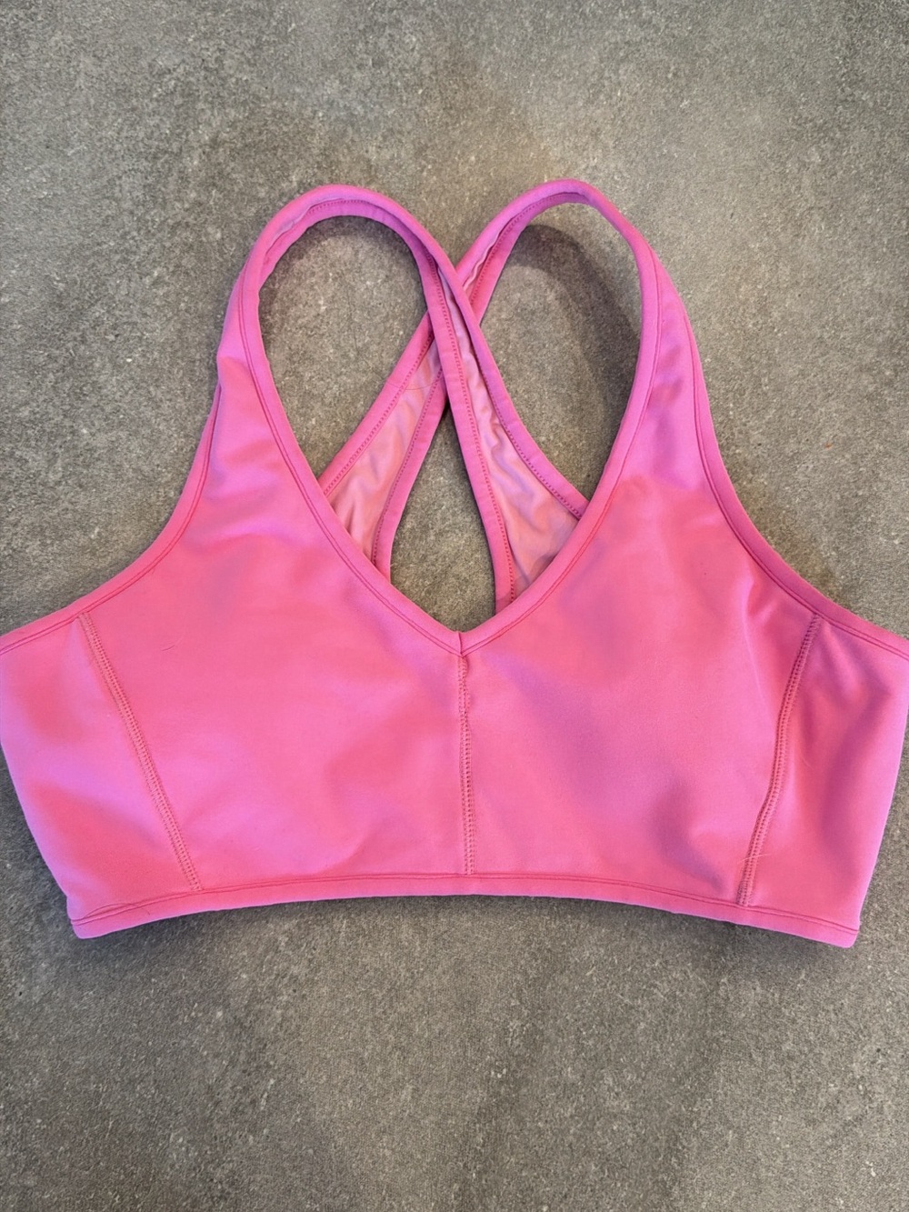 LoveShackFancy Pink Cross-Back Solange Sports Bra | Aurora Pink